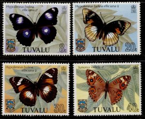 Tuvalu #129-132 Butterflies Issue Set of 4 MNH