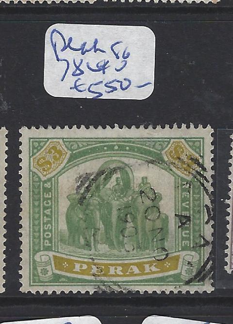 MALAYA PERAK  (P1111B)   ELEPHANT $3.00  SG 78    VFU