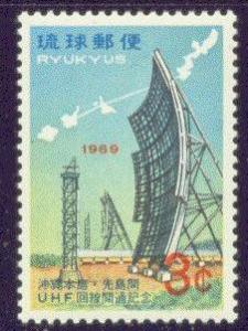 RYUKYU ISLS.183 MNH 1969 RADIO LINK, MAP