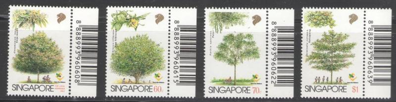 Singapore 1996 Native Trees Scott # 764 - 767 MH