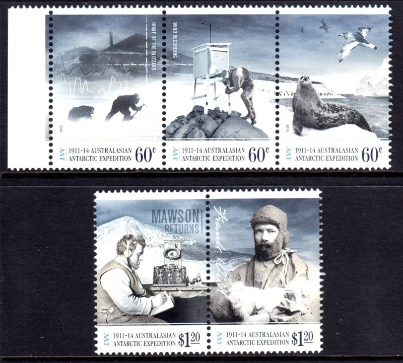 Australian Antarctic Territory 2013 Expedition Centenary MNH Set SC L172-L176