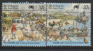 1987 Australia - Sc 1028a-1028b - used VF - 2 single - Cape of Good Hope