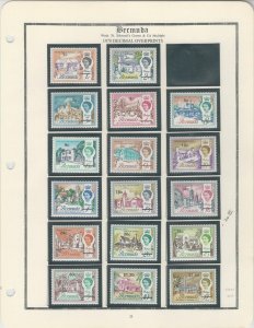 Bermuda, Postage Stamp, #238-254 Mint LH, 1970 Overprints, JFZ