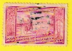 PHILIPPINES SCOTT#E11 1947 20c SPECIAL DELIVERY - USED
