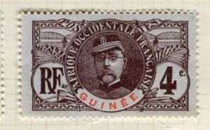 FRENCH COLONIES; GUINEA 1906 Palm & Portrait issue Mint hinged 4c. value