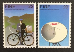 Ireland 1983 #573-4, Mailman & Dish Antenna, MNH.