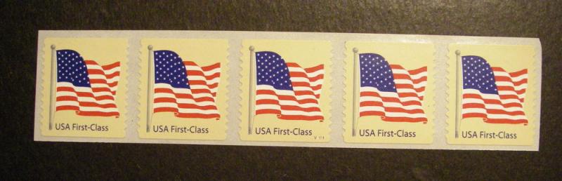 Scott 4135, nondenominated 41c Flag, PNC5 #V1111, MNH Coil BEAUTY