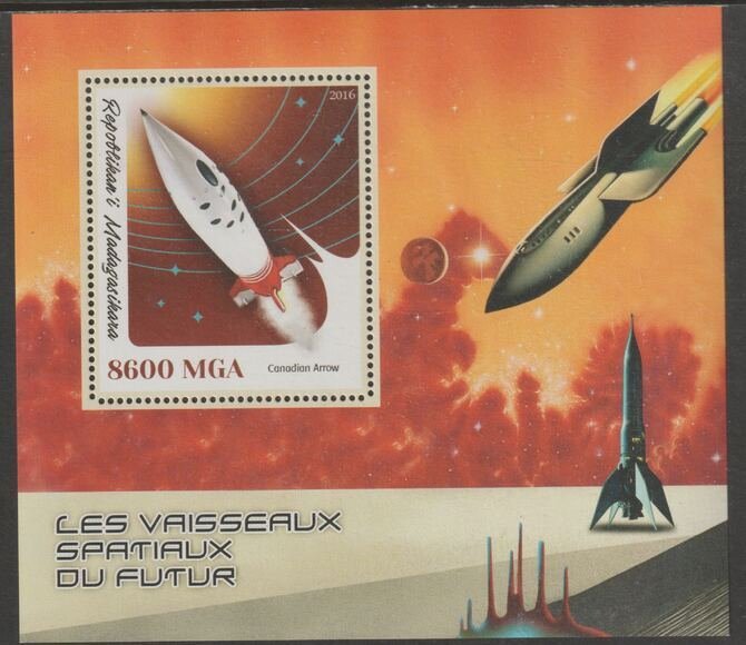MADAGASCAR - 2016 - Future Space Missions - Perf Min Sheet - MNH - Private Issue