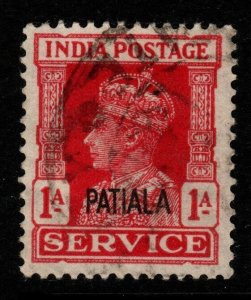 INDIA-PATIALA SGO75 1939 1a CARMINE USED