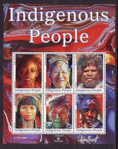 United Nations New York-Sc#997- id8-unused NH sheet-Indigenous People-2009-