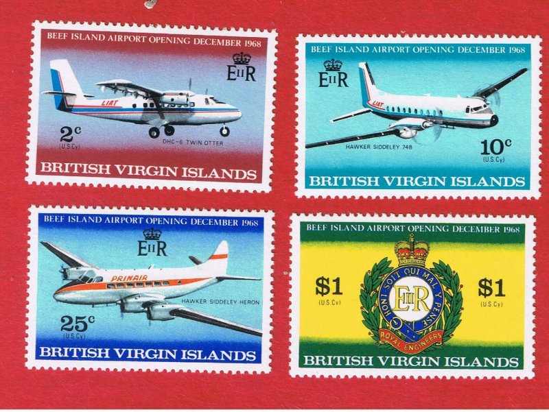 Virgin Islands #194-197  MNH OG  Planes  Free S/H