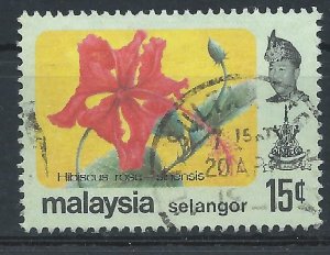 Selangor 1979 - 15c Hibiscus - SG162 used