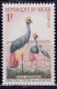 Niger, 1959-60, Black Crowned Crane, 1fr, used**