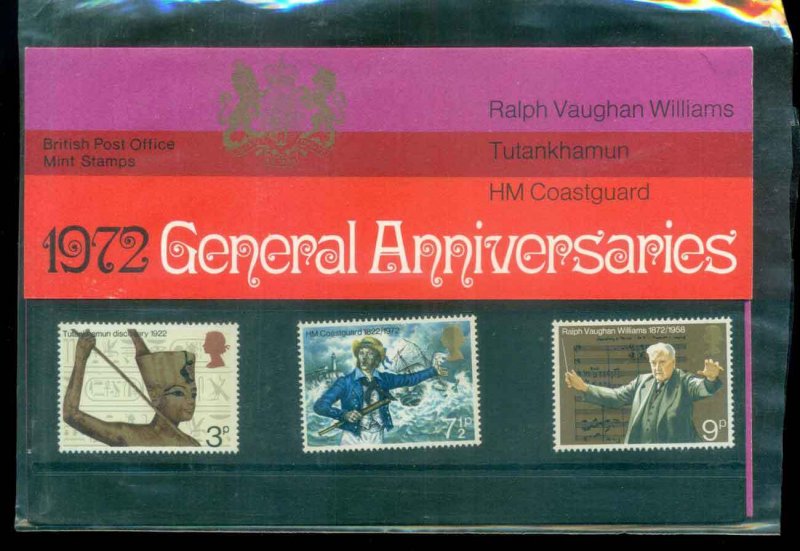 GB 1972 general Anniv. POP lot51755