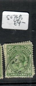 FALKLAND ISLANDS KGV 1/2D    SG 73A    VFU   PPO703H