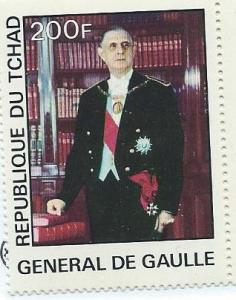 Chad #333 200f Charles De Gaulle  (MNH)  CV $3.00