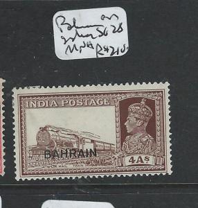 BAHRAIN (P1403B) ON INDIA KGVI 4A TRAIN SG 28  MNH