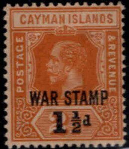 Cayman Islands Scott MR6 MH* War Tax stamp