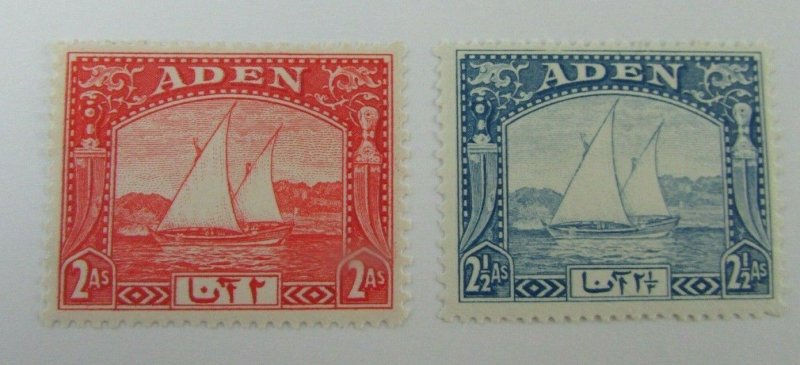 1937 Aden  SC #4-5  Dhows Sailboats   MH stamp set