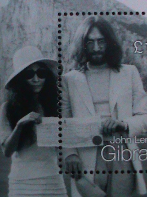 GIBRALTAR-1960- JOHN LENNON & YOKO ONO- -MNH S/S-VF-EST.$12