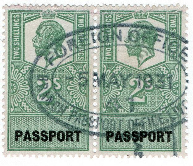 (I.B) George V Revenue : Passport Office 4/- (Liverpool)