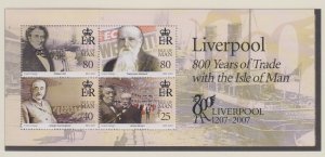 Isle of Man 2007 - Liverpool 800th Anniversary  Mini/Sheet - U/Mint