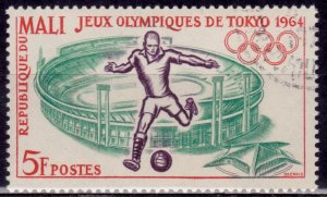 Mali, 1964, Olympic Games, Soccer- Tokyo, 5fr, used**