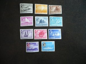 Stamps - Singapore - Scott# 28-36,38-39 - Mint Hinged Part Set of 11 Stamps