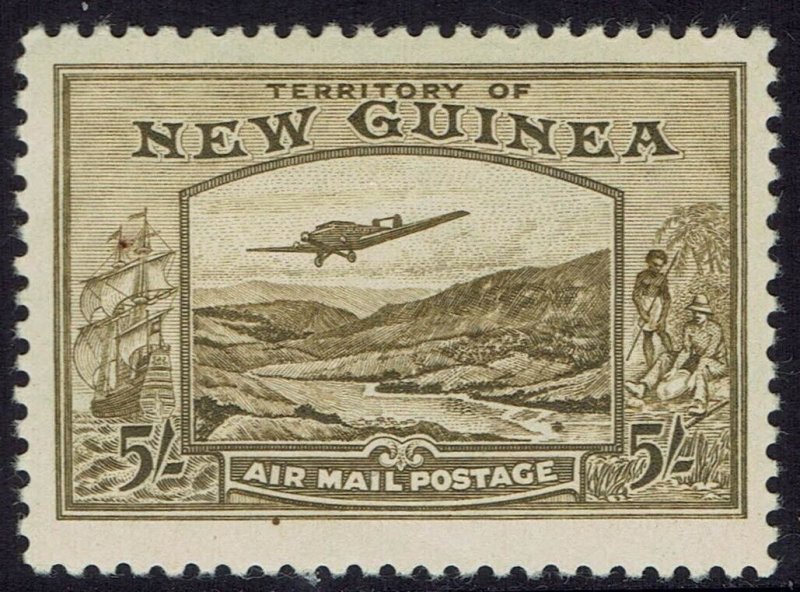 NEW GUINEA 1939 BULOLO AIRMAIL 5/- 