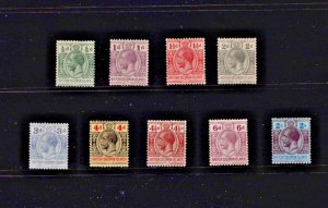 British Solomon Islands: 1922  KGV Definitive, part set to 2/- MLH