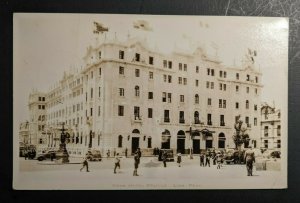 1946 Gran Hotel Bolivar Lima Peru to Wisconsin Real Photo Postcard RPPC Cover