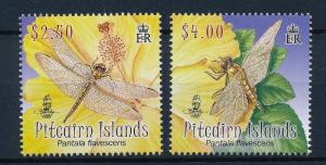 Pitcairn Island 690-691, MNH, Insects Dragonfly 2009. x28218