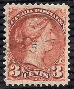 Canada #37B 3cent COPPER Stamp used EGRADED SUPERB 98 XXF