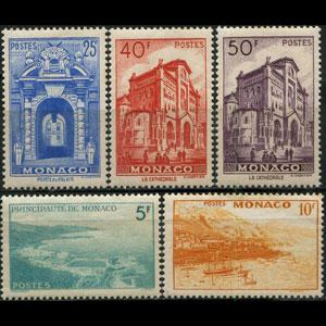 MONACO 1949 - Scott# 228-32 Views Set of 5 LH