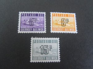 Guernsey 1971 Sc J14,15,17 MNH