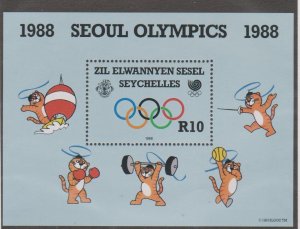 Seychelles - Zil # 145, Seoul Olympics, Souvenir Sheet, Mint NH, 1/2 Cat.