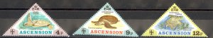 Ascension Sc# 170-172 MNH 1973 Turtles