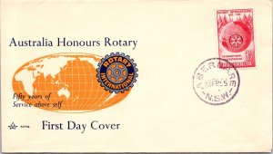 Australia FDC 1965 - 50 Years Rotary International - Aberdare, NSW - F31086