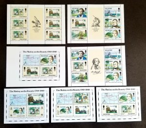 Isle Of Man Pitcairn Norfolk Islands Joint Issue Bicentenary Bounty 1989 (ms MNH