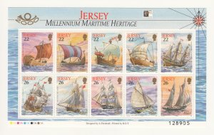 Jersey 2000 Maritime Heritage M/Sheet with Logo -  NHM