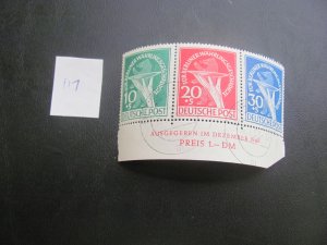 BERLIN 1949 USED SC 9NB3a FROM  SOUVENIR SHEET  XF $385 (117)