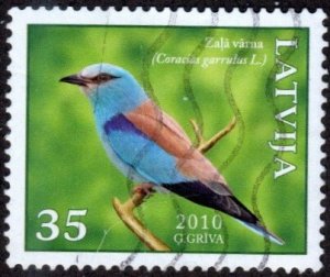 Latvia 763 - Used - 35s European Roller (2010) (cv $1.25)