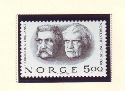 Norway Sc 797 1981 Nobel Prize stamp mint NH