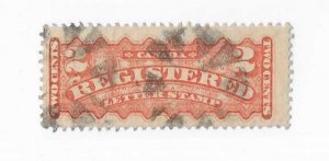 Canada Sc #F1 2c orange used with cork cancel VF