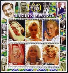 BENIN SHEET MARILYN MONROE DISNEY