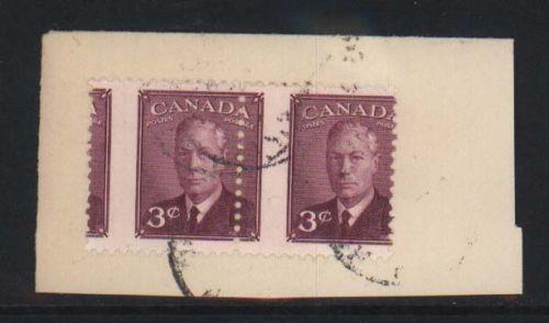 Canada #286 Used Misperf Pair On Piece