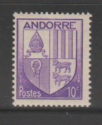 Andorra French Administration #78 Mint LH