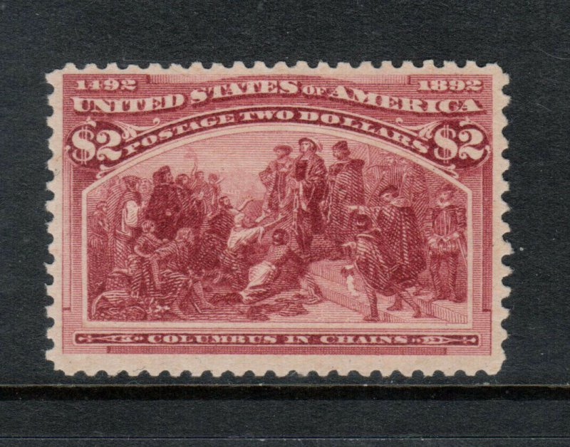 USA #242 Mint Very Fine Extra Light Barely Visible Hinge **With Certificate**