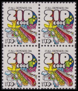 US 1511 ZIP Code 10c block 4 MNH 1974