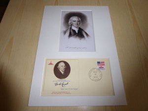 Declaration of Independence USA Cover and mounted photograph mount size A4
